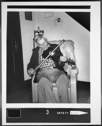 Henry Reed playing fiddle, Glen Lyn, Virginia, ca. 1967