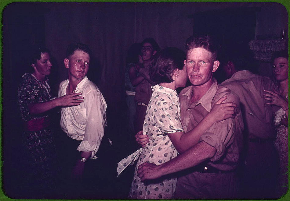 Square dance in McIntosh County, Oklahoma, around 1939